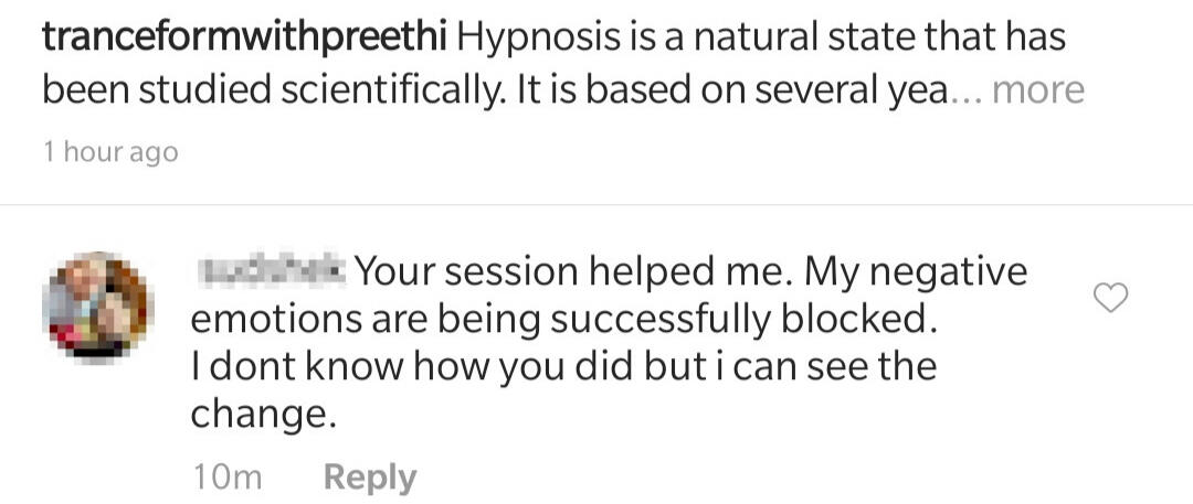 Client feedback about hypnotherapy for for low confidence and lack of direction
